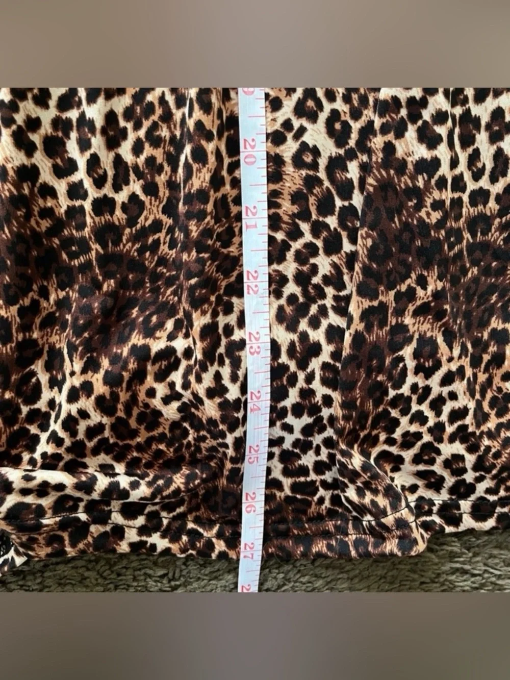 NWT Robert Louis Brown Leopard Print A-Line Midi Pull-On Skirt Size M Flowy